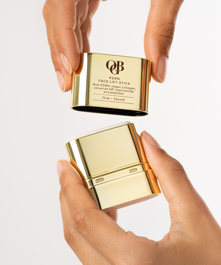 PDRN Face Lift Stick OGB PDRN Face Lift Stick: closed gold stick on a white background