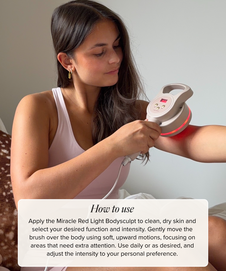 Miracle Red Light Bodysculpt OGB Miracle Red Light Bodysculpt, massageborstel voor het lichaam met rood LED-licht