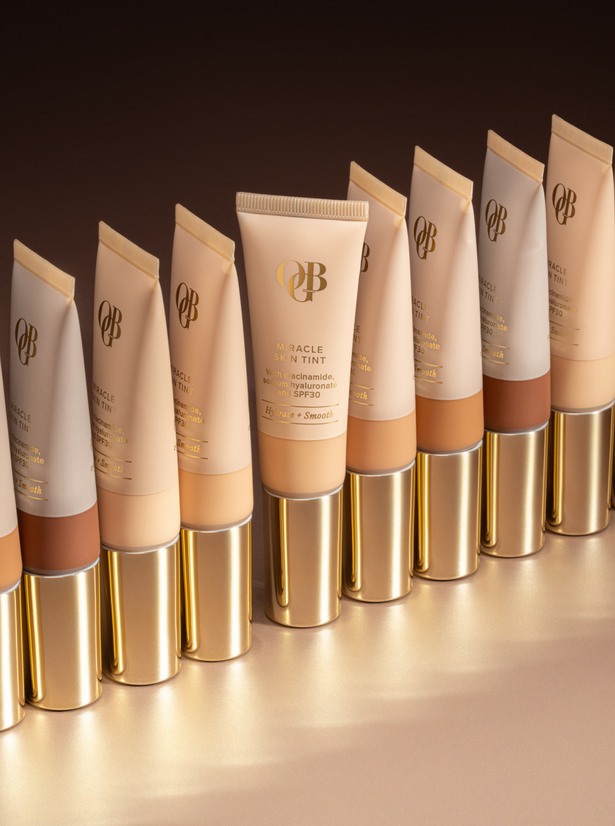 OGB Miracle Skin Tint Medium: de zes skin tint tubes op een rij