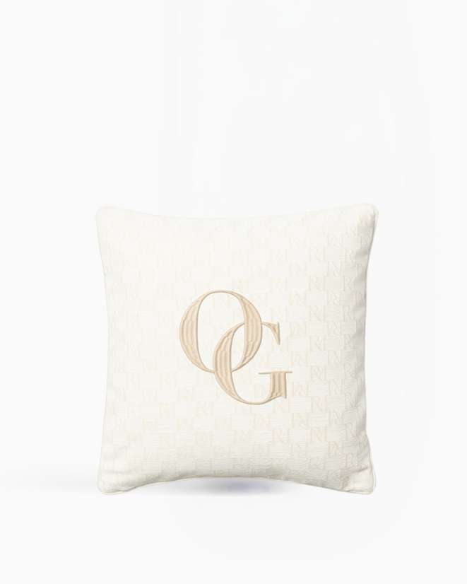 Merry Monogram Pillow Cover