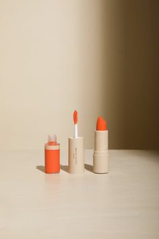 Serious Shine Lipgloss + Lipstick | Peach Serious Shine Lipgloss + Lipstick | Peach