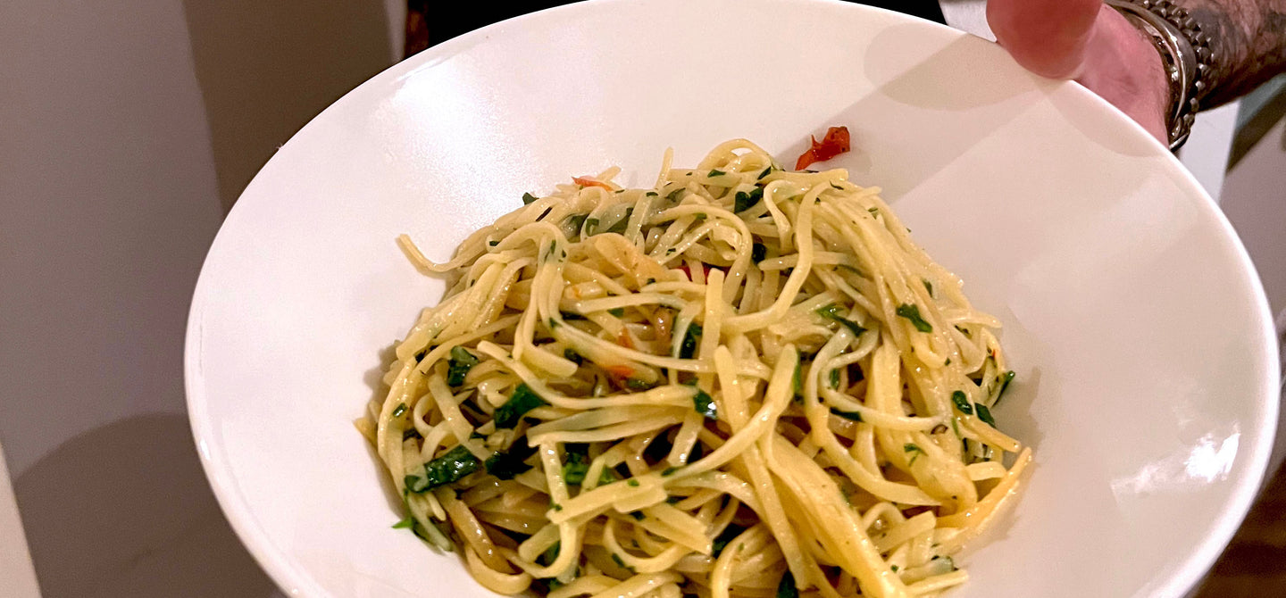 [OP HET MENU] Ruud's Spaghetti Aglio e Oilio Recept
