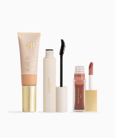 OGB Effortless Set, make-up set met skin tint, mascara en lip oil