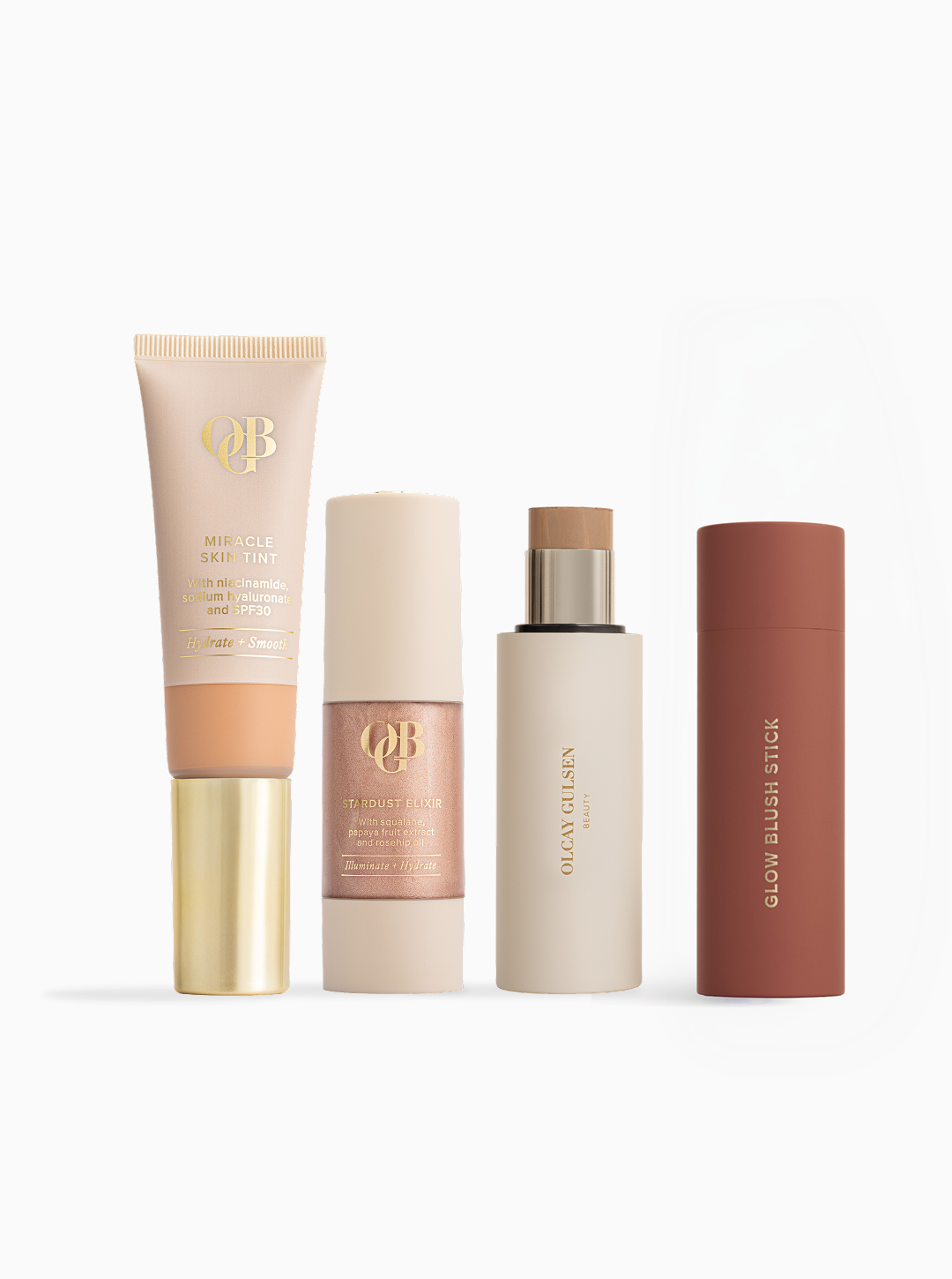 OGB Full Face Cream Set, make-up set met skin tint, contour en glow