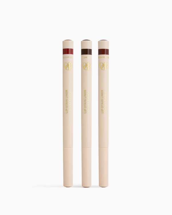 OGB Lip Stain Liner Set, drie langhoudende lipliners met viltpunt
