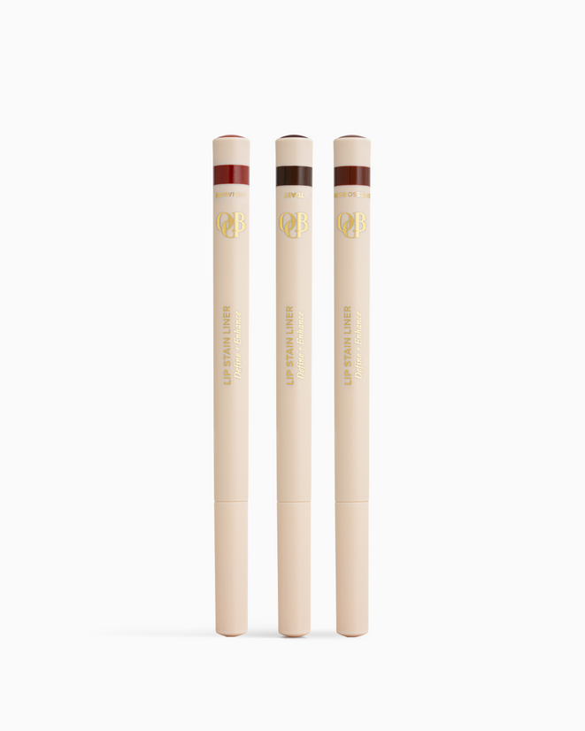 OGB Lip Stain Liner Set, three long-lasting felt-tip lip liners
