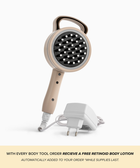 OGB Miracle Red Light Bodysculpt, massageborstel voor het lichaam met rood LED-licht